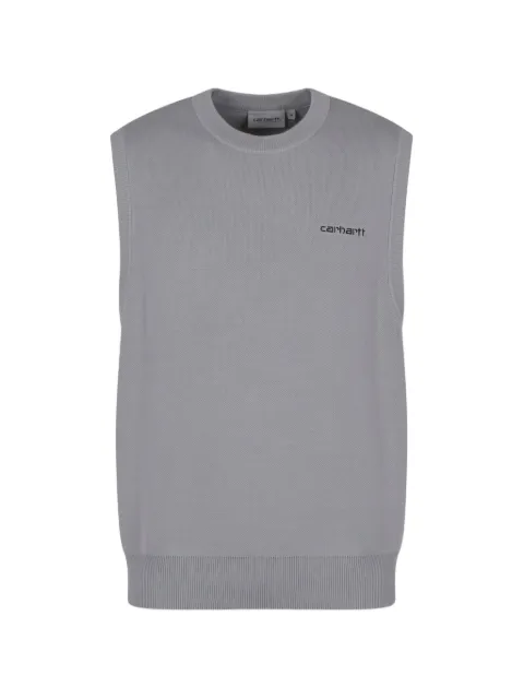 Carhartt WIP logo-embroidered knitted vest