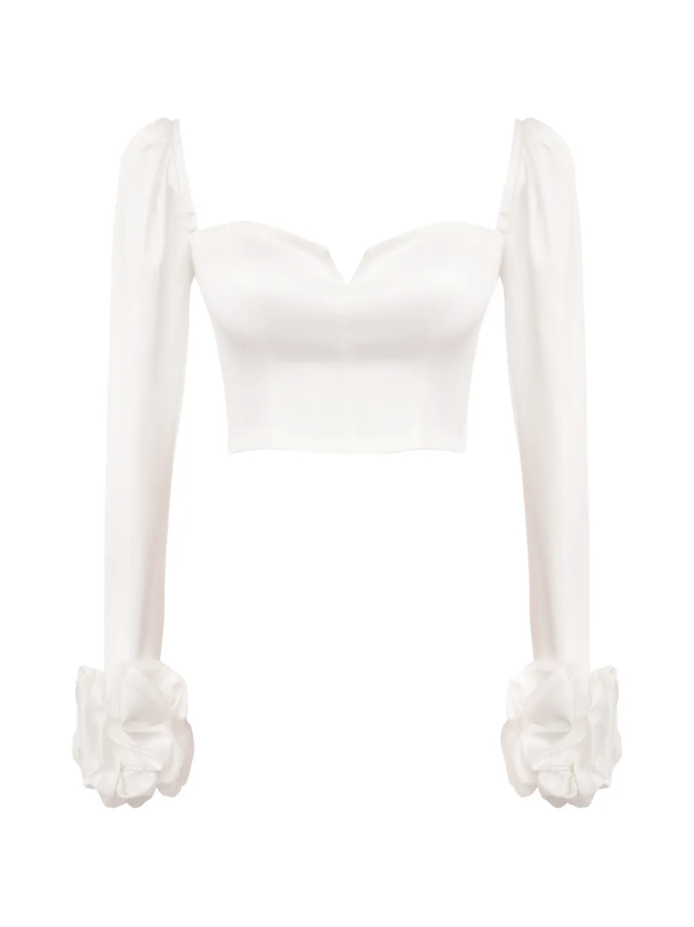 POST MERIDIEM removable-cuff long-sleeve top - Bianco