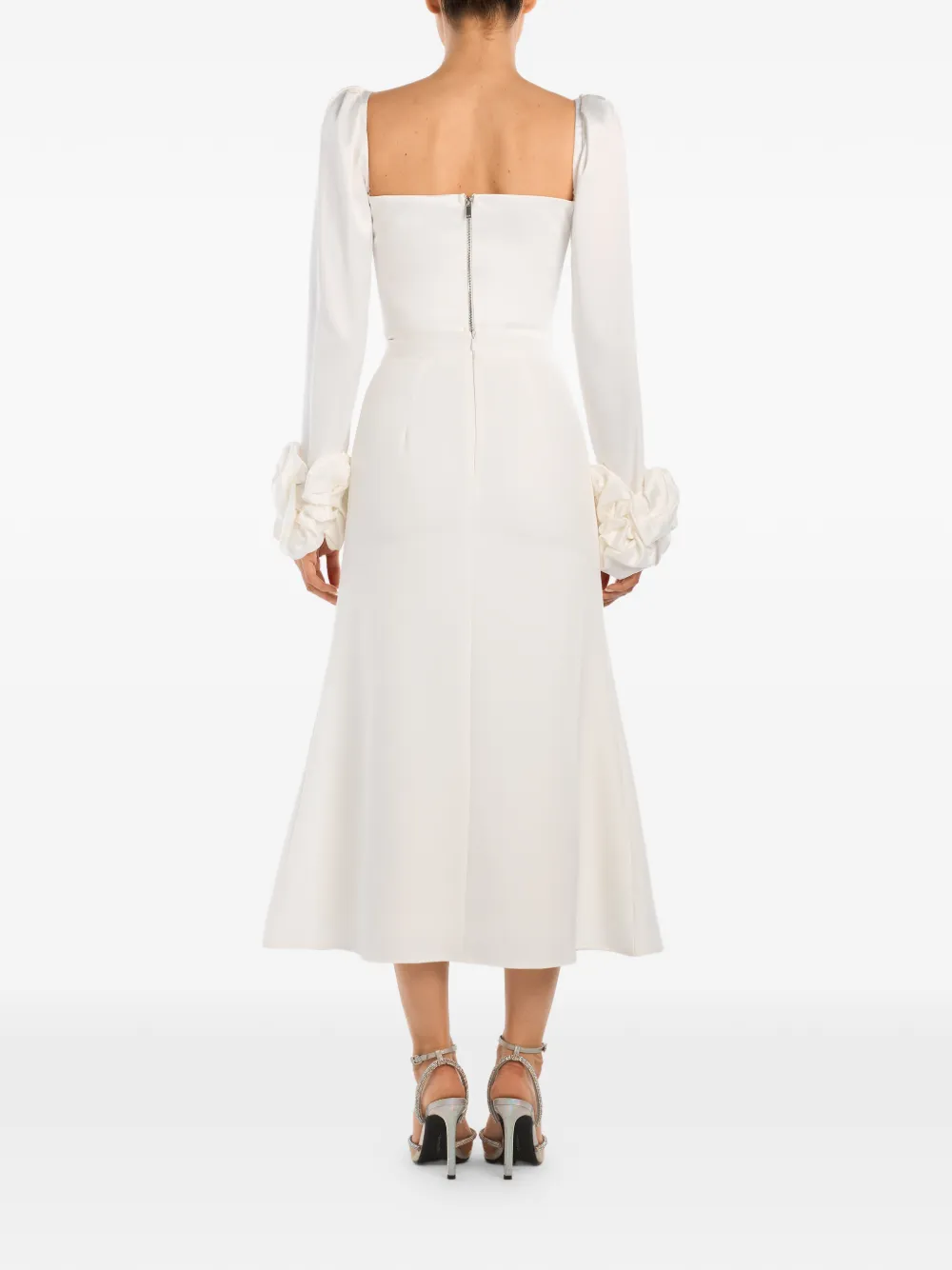  Post Meridiem Removable-cuff Long-sleeve Top - White 