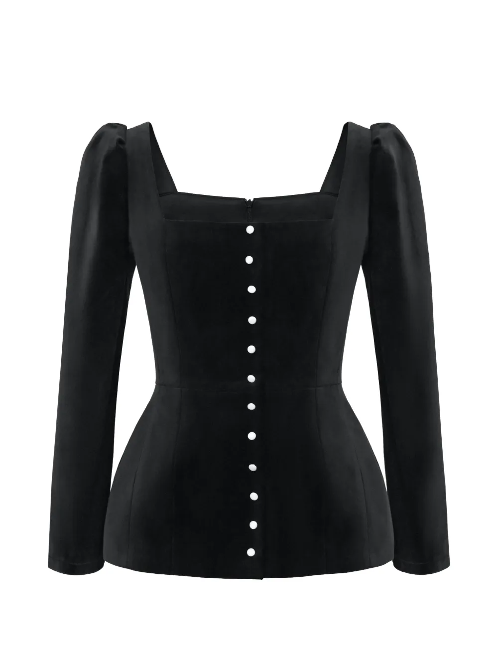 POST MERIDIEM square-neck top - Nero
