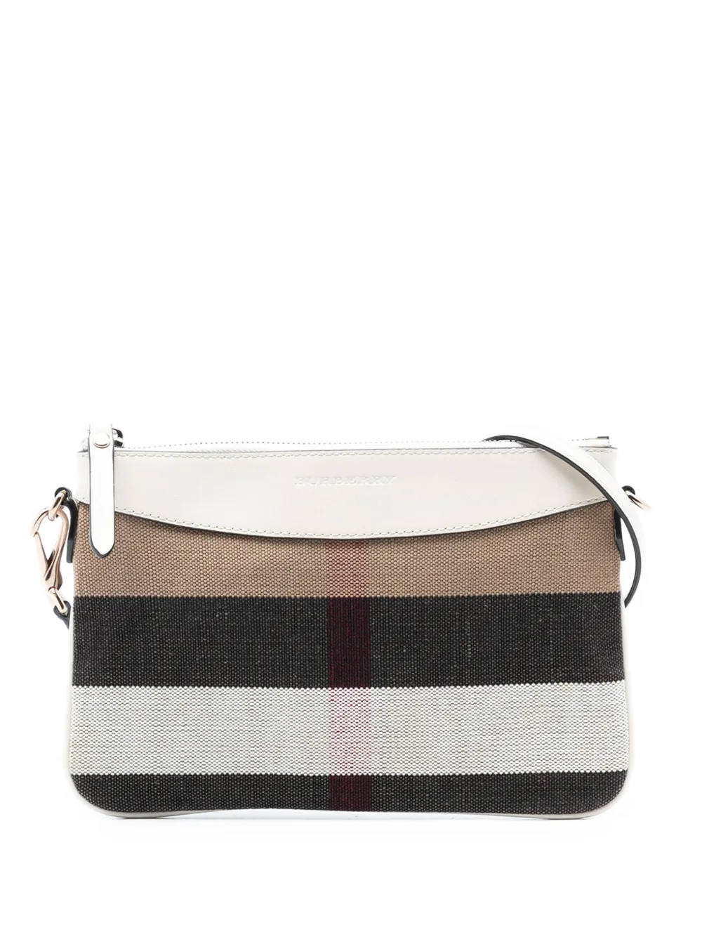 Burberry Pre-Owned 2000-2017 Mega Check Canvas Peyton crossbody bag - Marrone