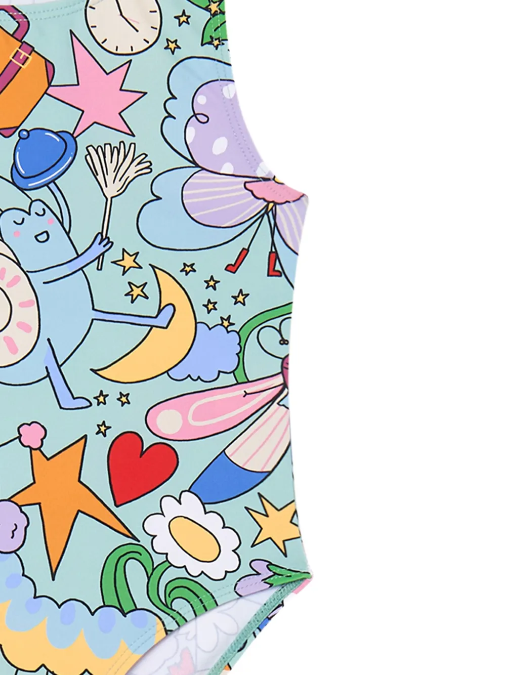  Stella Mccartney Kids Printed Swimsuit - Blue 