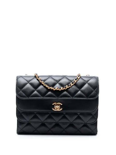 CHANEL Pre-Owned sac porté épaule en cuir de veau matelassé Triple Flap CC (2019)