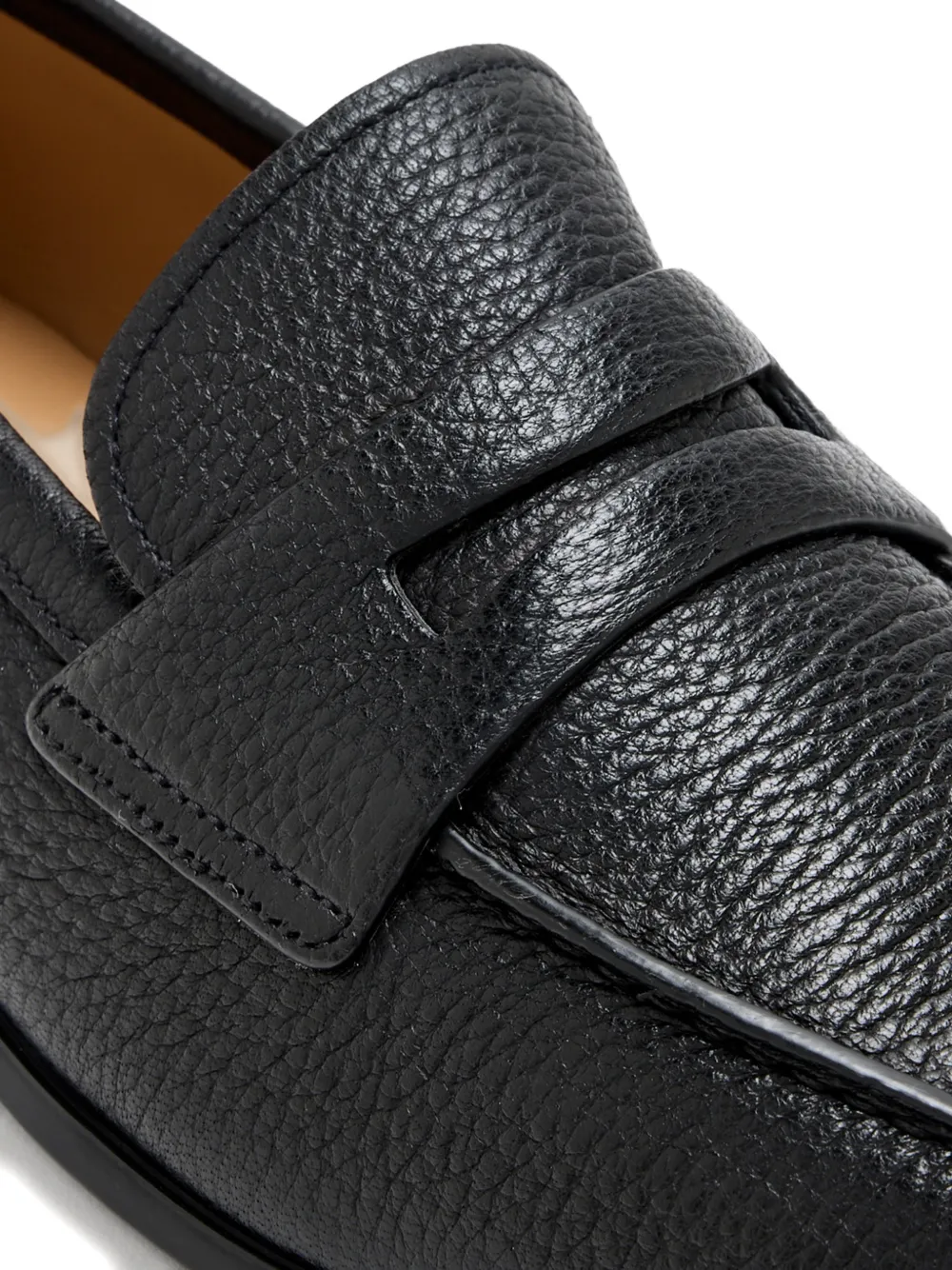 Church's textured penny-strap loafers Zwart