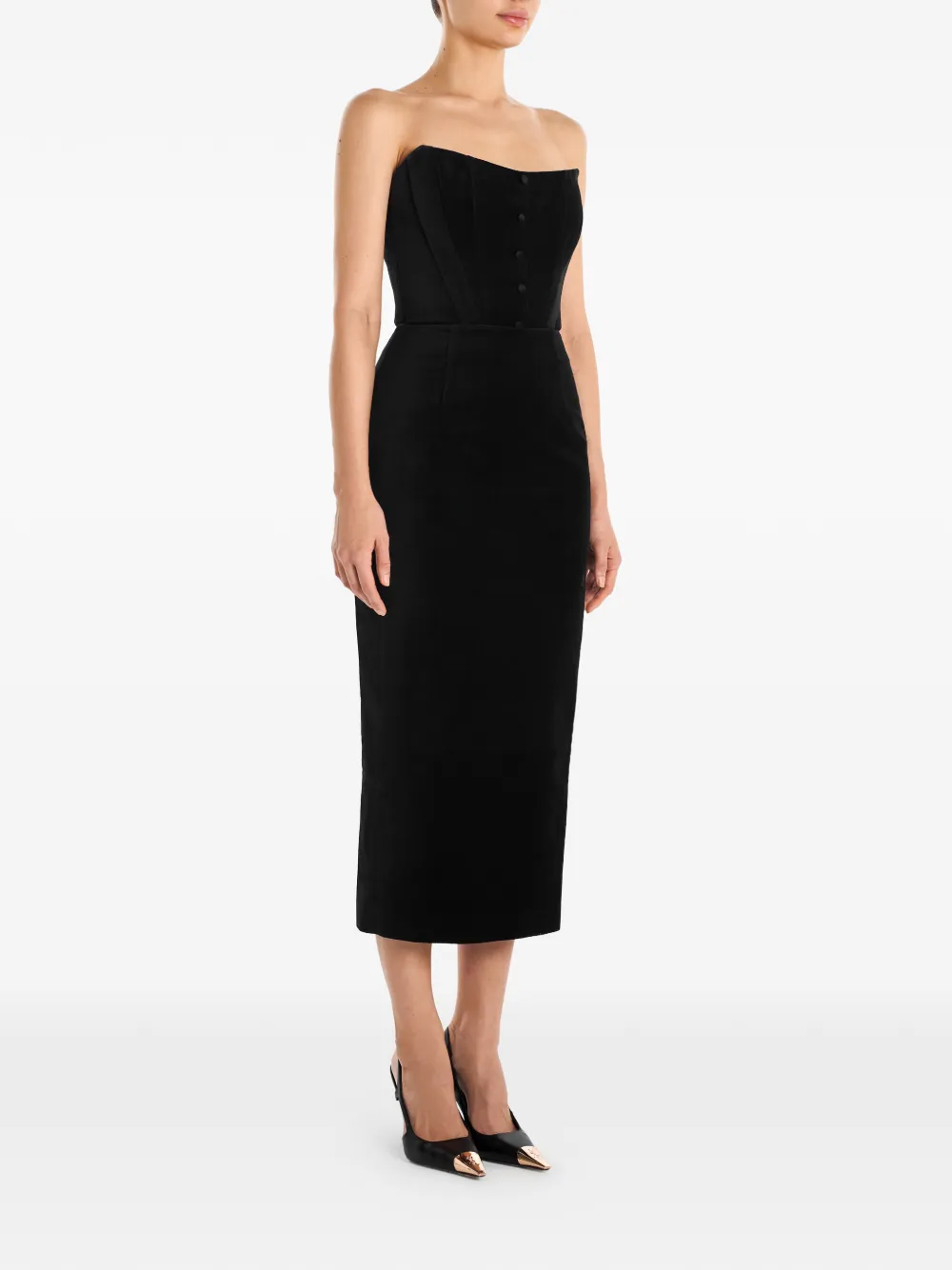  Post Meridiem Velvet Corset - Black 