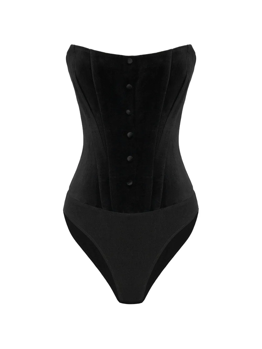 POST MERIDIEM velvet corset - Nero
