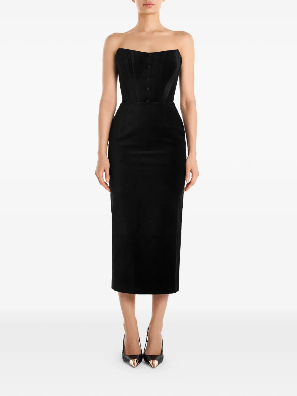  Post Meridiem Velvet Corset - Black 