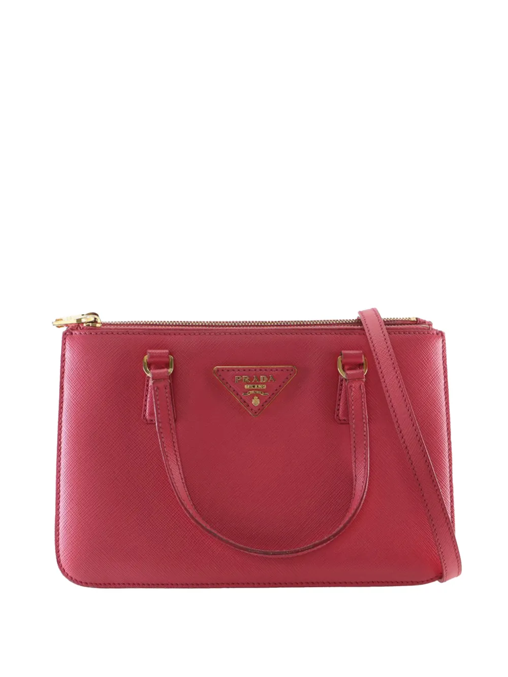 Prada Pre-Owned 2013-2025 Mini Saffiano Lux Galleria Double Zip satchel - Rosa
