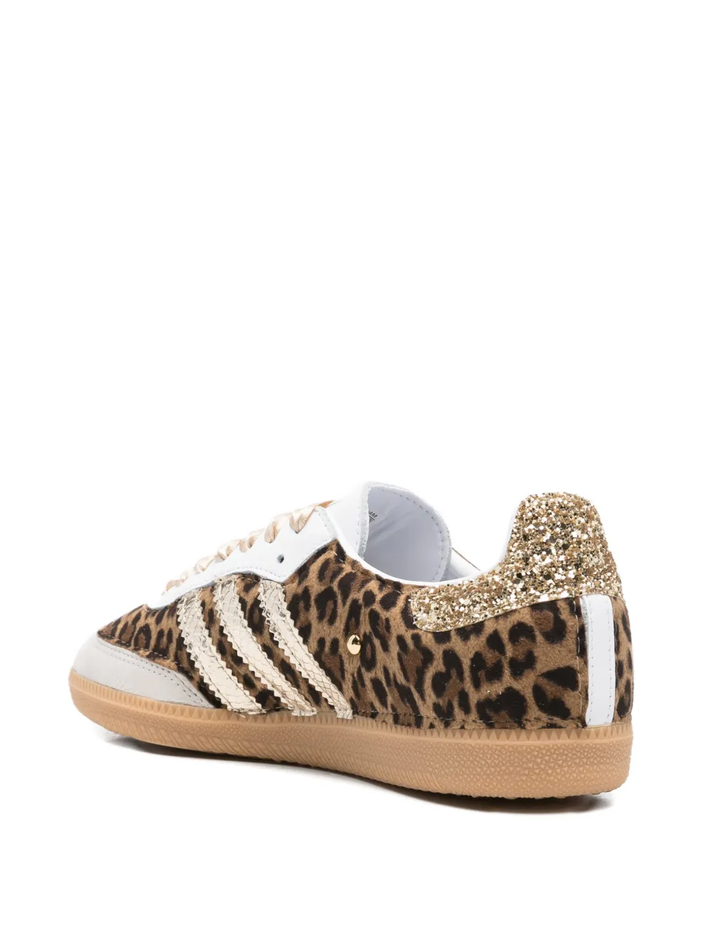 adidas Gestreepte sneakers met dierenprint Beige