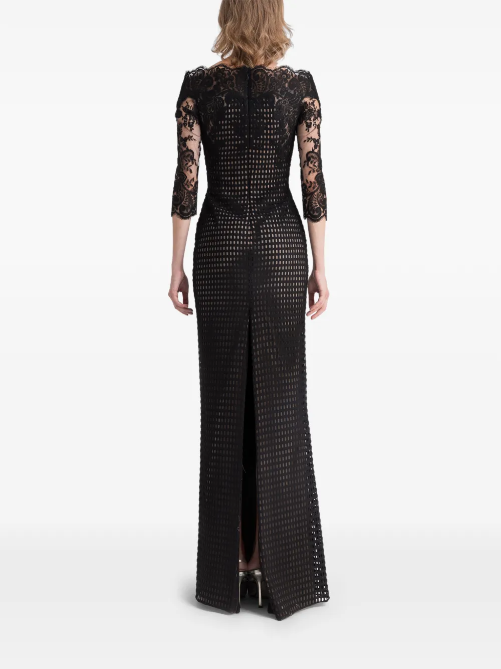 Gemy Maalouf Off-shoulder maxi-jurk met V-hals Zwart