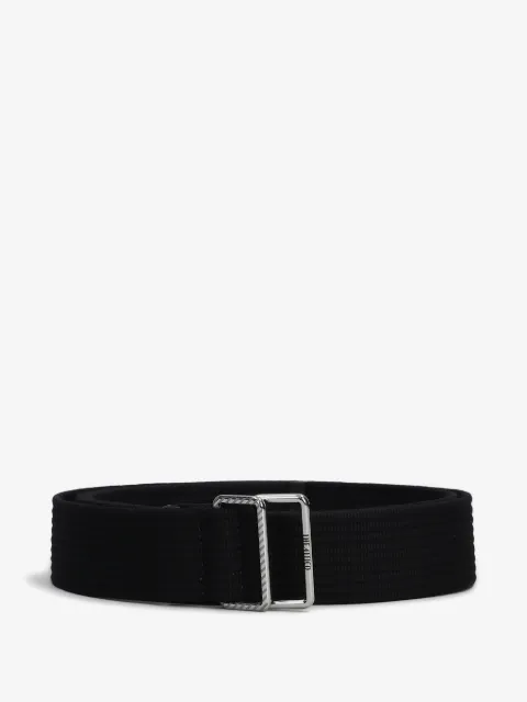 The Attico engraved logo buckle belt