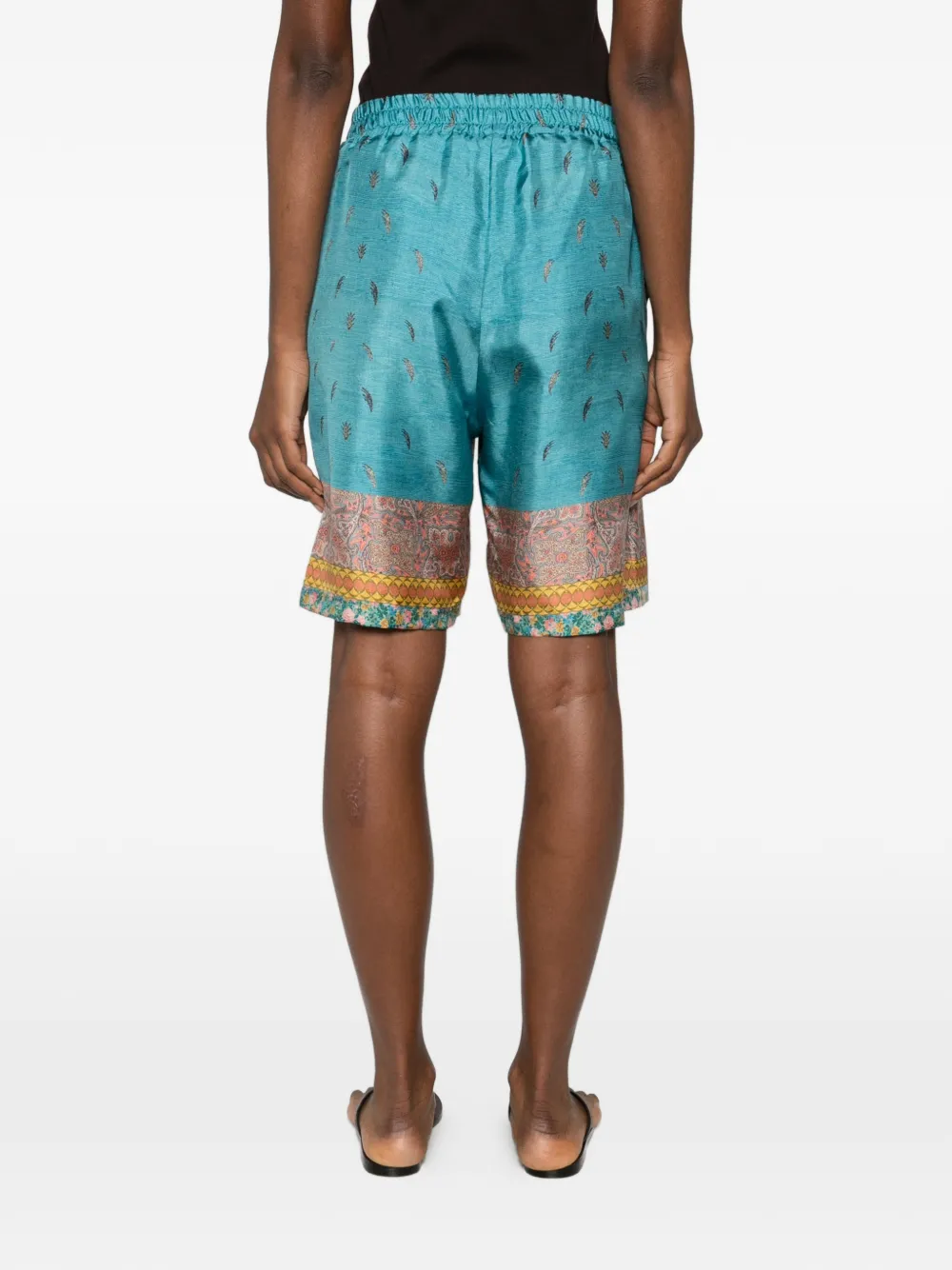 Aloe Floral-Print Elasticated-Waistband Shorts