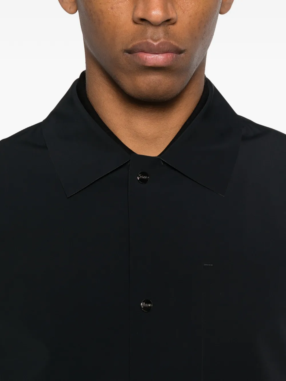 Herno Shirtjack met knoopzak Blauw