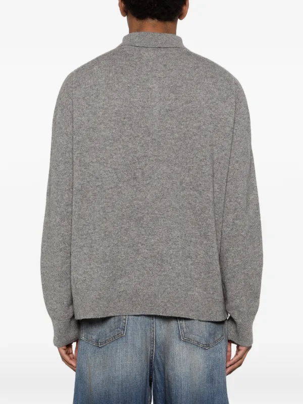 Acne Studios ロングスリーブ ポロシャツ | グレー | FARFETCH JP