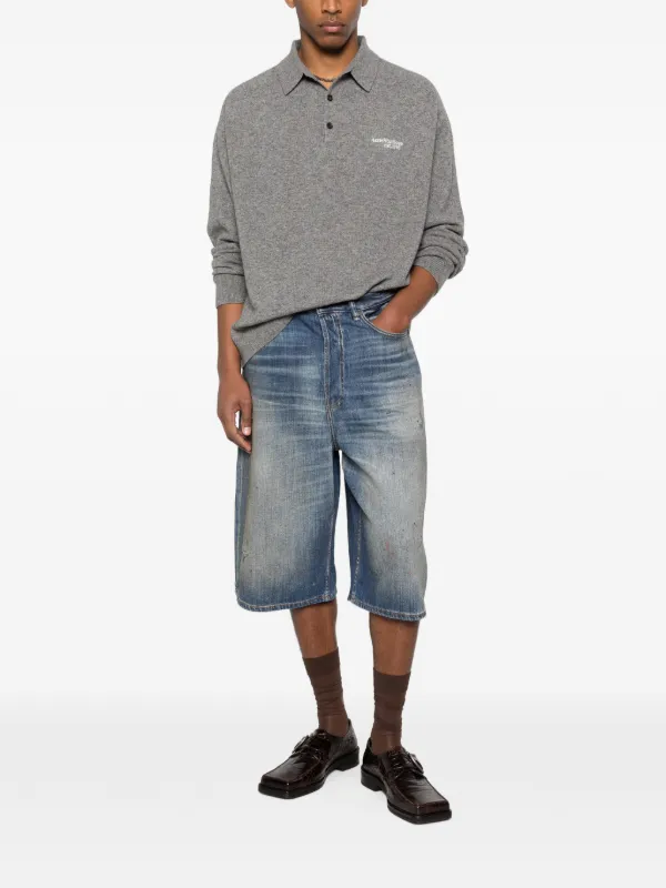 Acne Studios ロングスリーブ ポロシャツ | グレー | FARFETCH JP