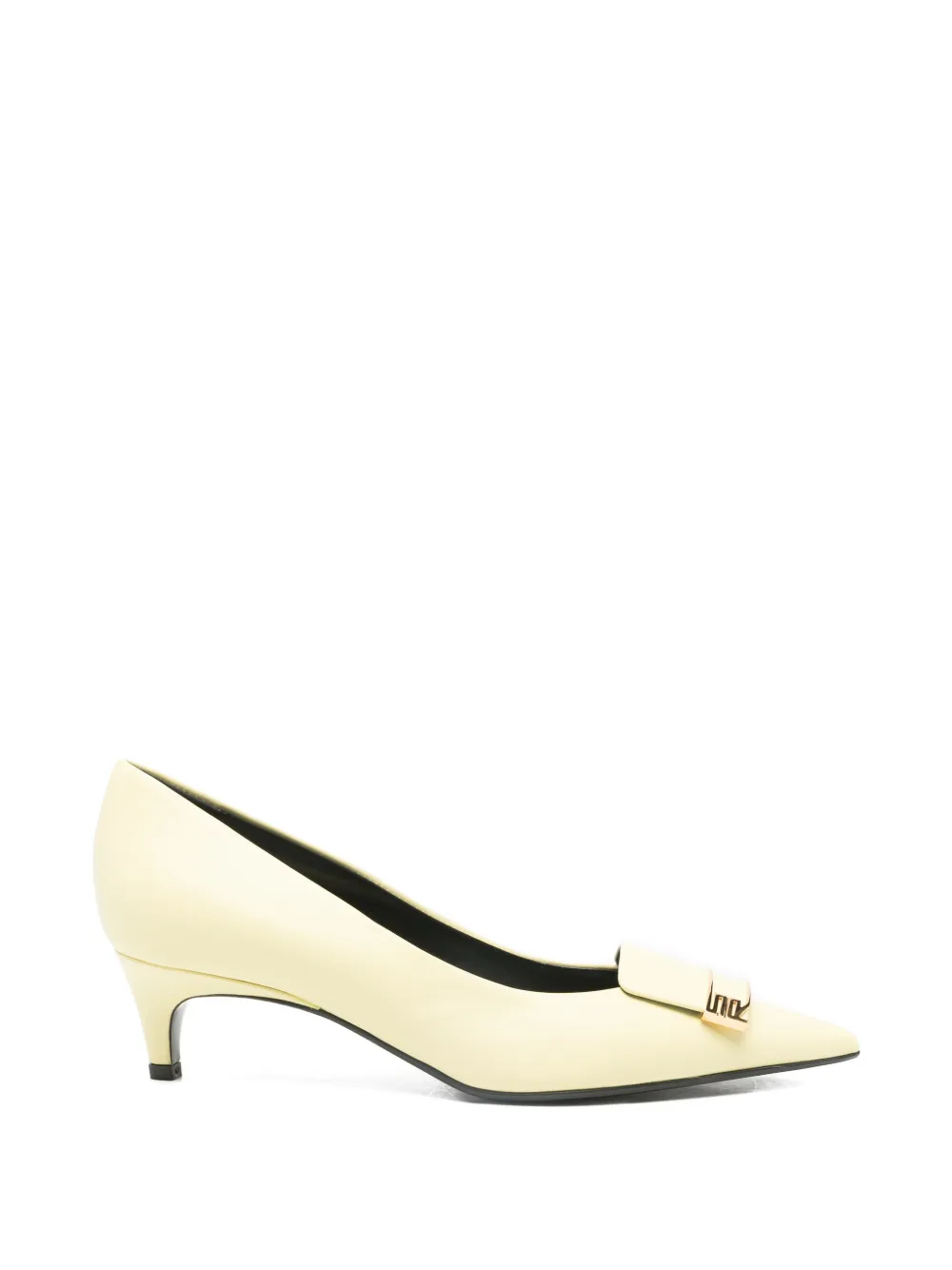 Sergio Rossi Pumps met puntige neus Geel