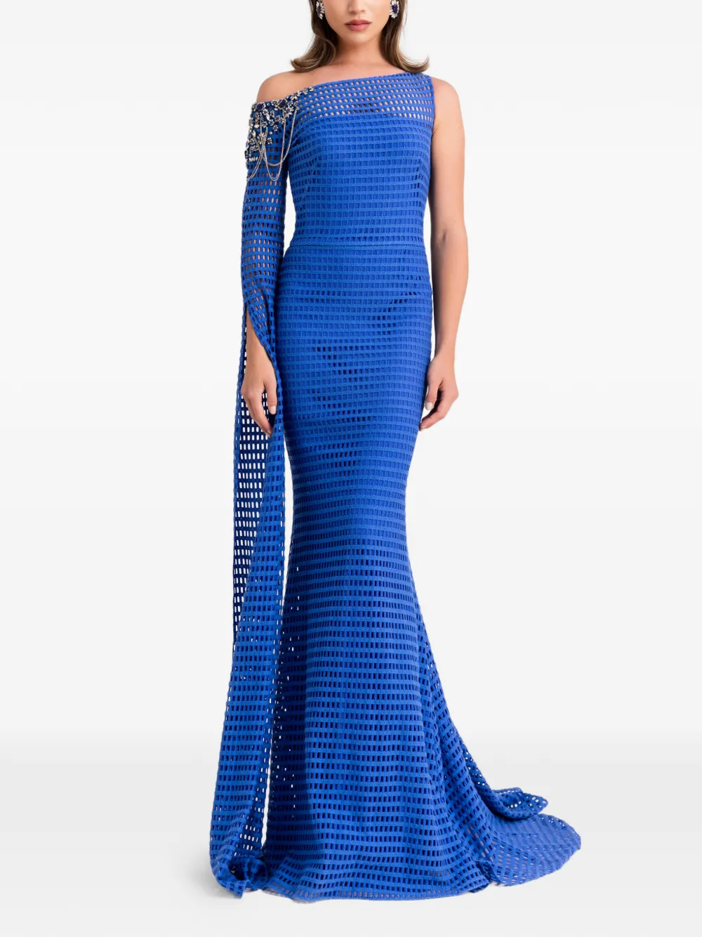 Gemy Maalouf Gehaakte maxi-jurk Blauw