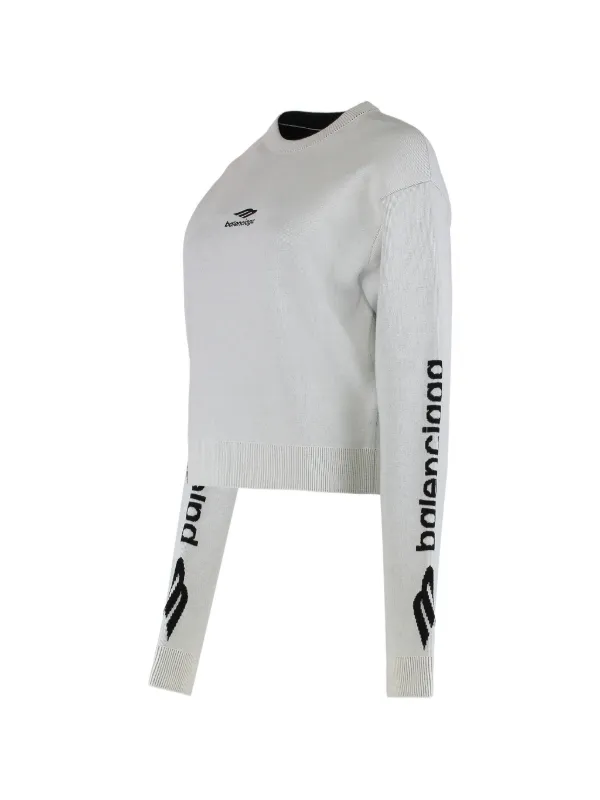 Balenciaga 3B Sports Icon クロップド クルーネックセーター
