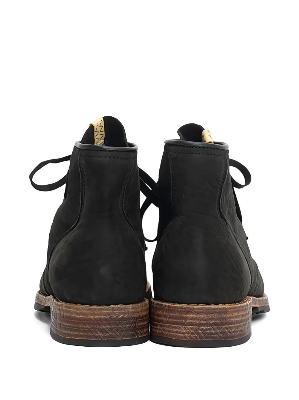 visvim round-toe lace-up boots Zwart