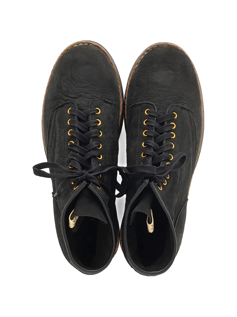 visvim round-toe lace-up boots Zwart