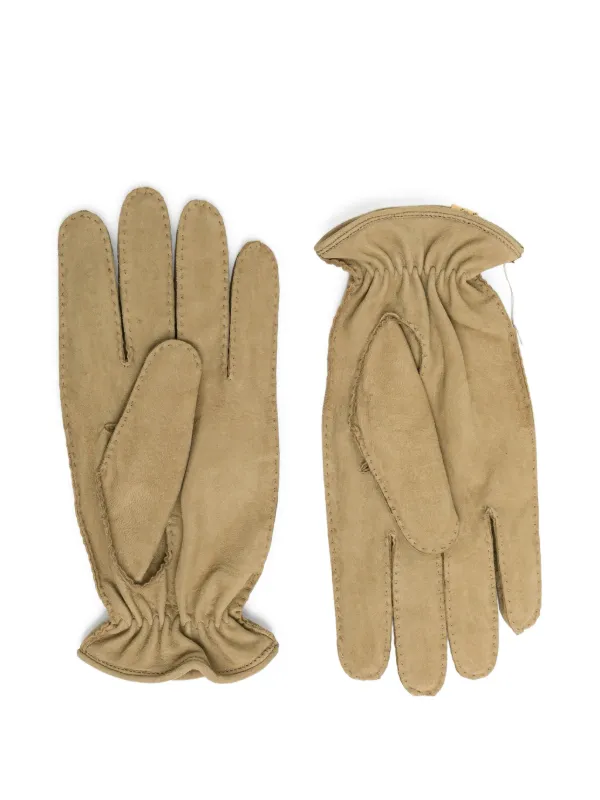 Visvim レザーグローブ | ニュートラル | FARFETCH JP