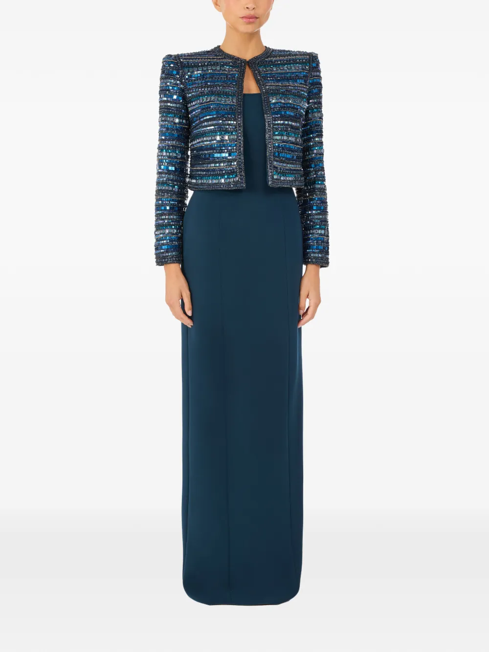  Jenny Packham Chaqueta Alma Con Cuentas - Azul 