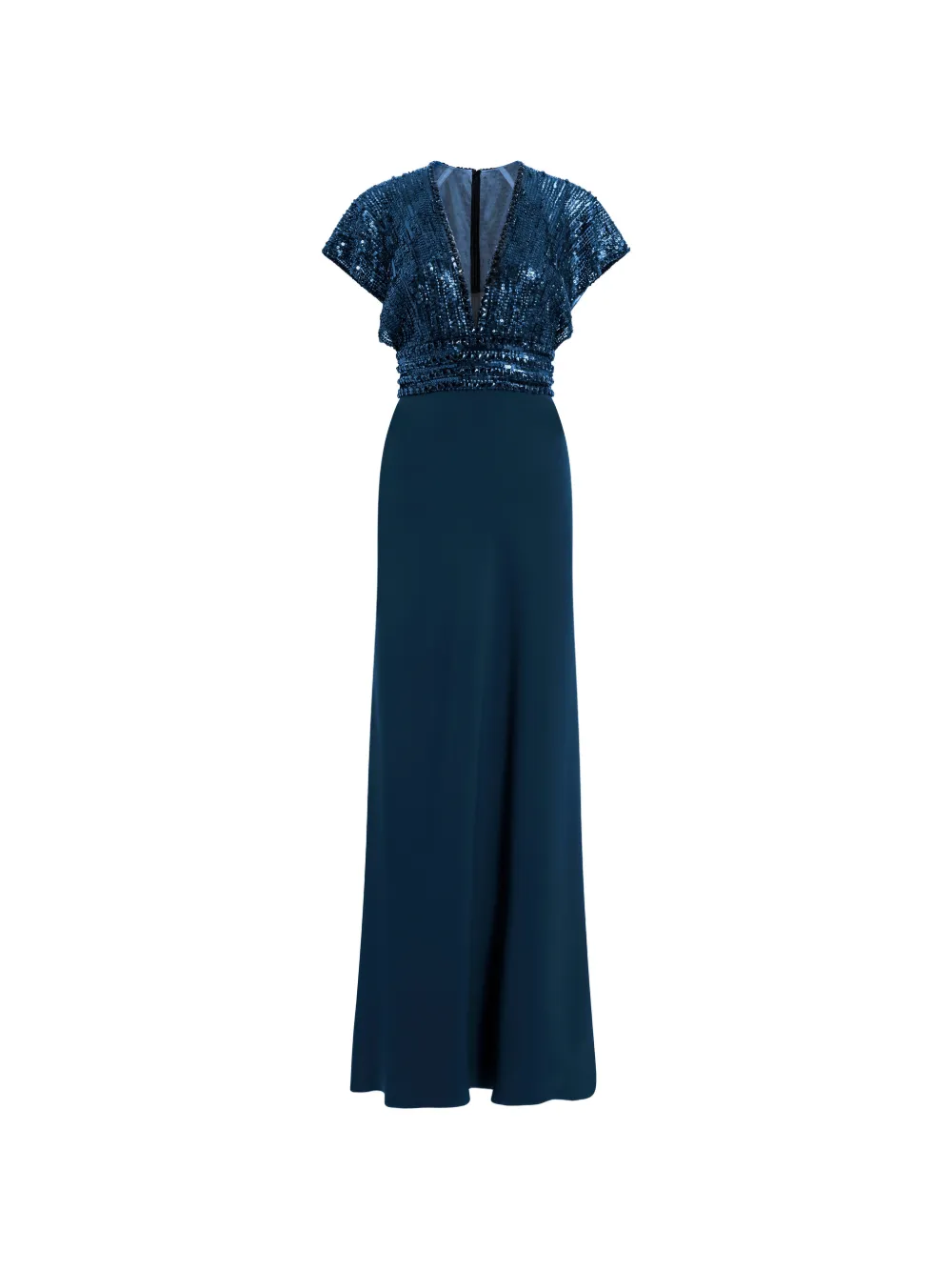 Jenny Packham Abito Cary con scollo a V - Blu