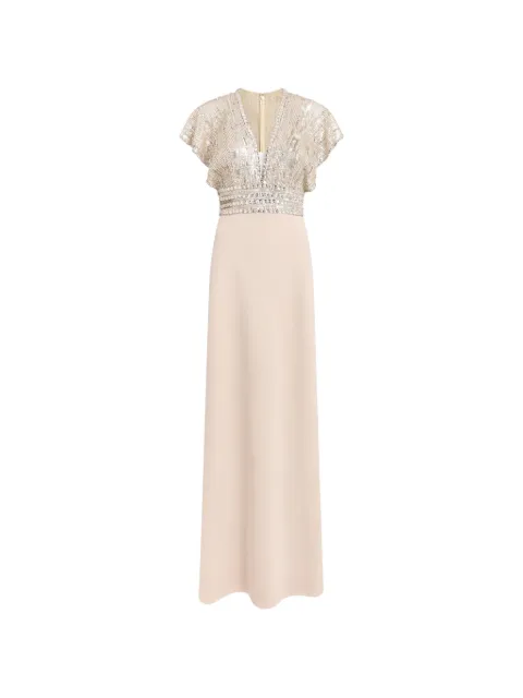 Jenny Packham Cary sequin V-neck dress