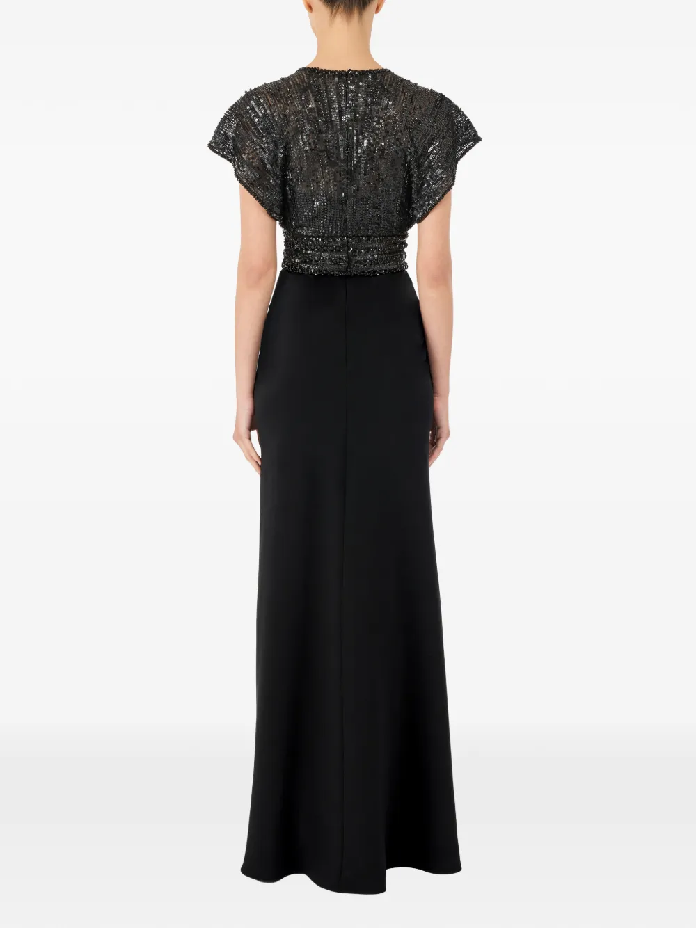 Jenny Packham Cary maxi-jurk met pailletten en V-hals Zwart