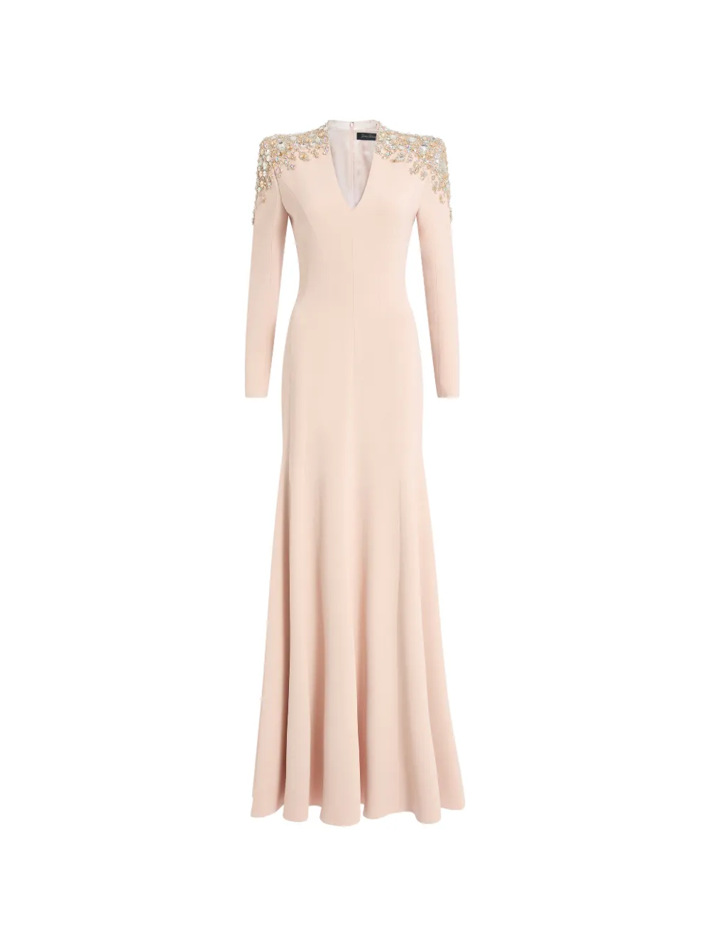 Jenny Packham Abito lungo Nila con scollo a V - Rosa