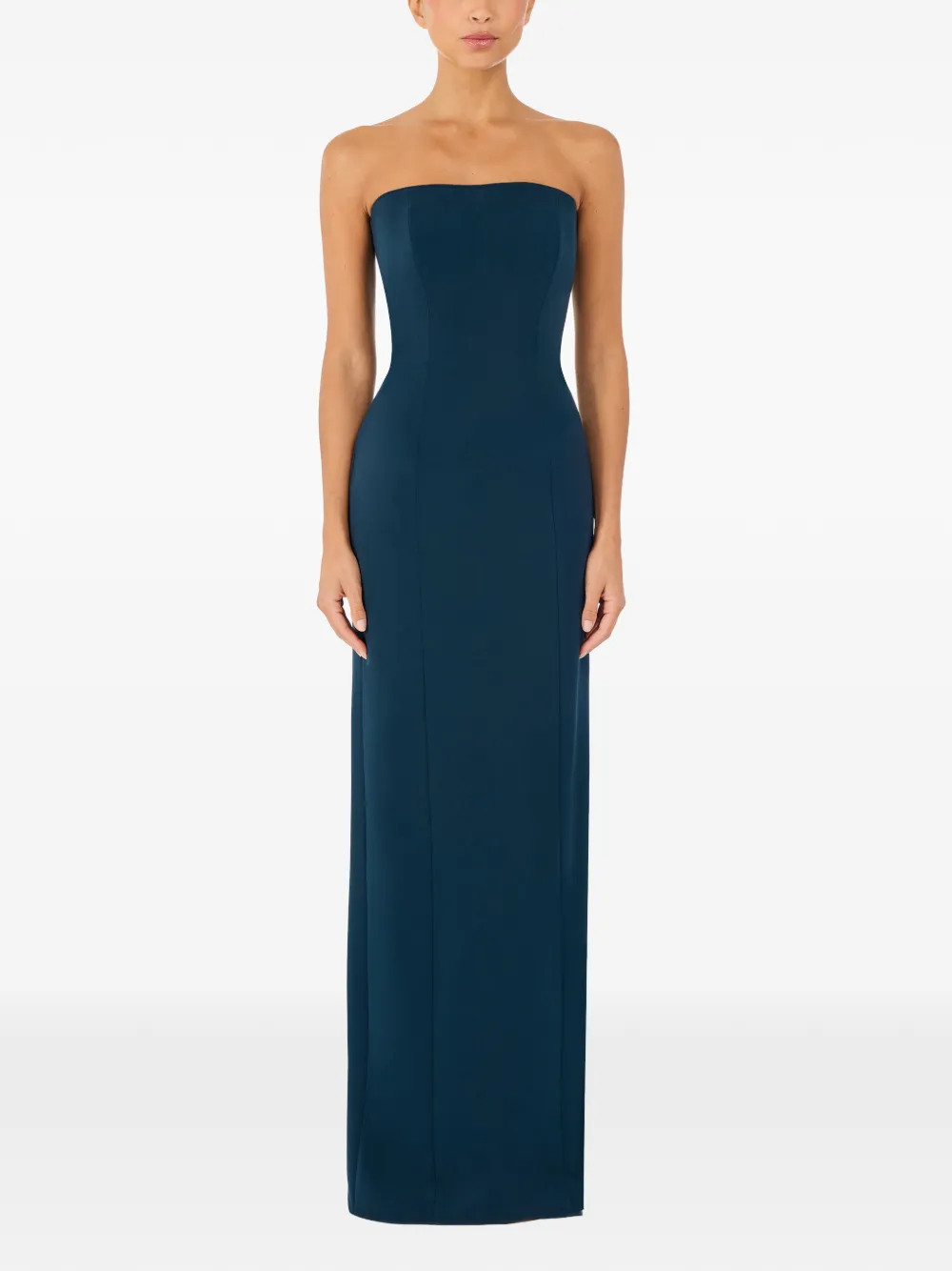 Jenny Packham Estelle strapless maxi-dress Blauw