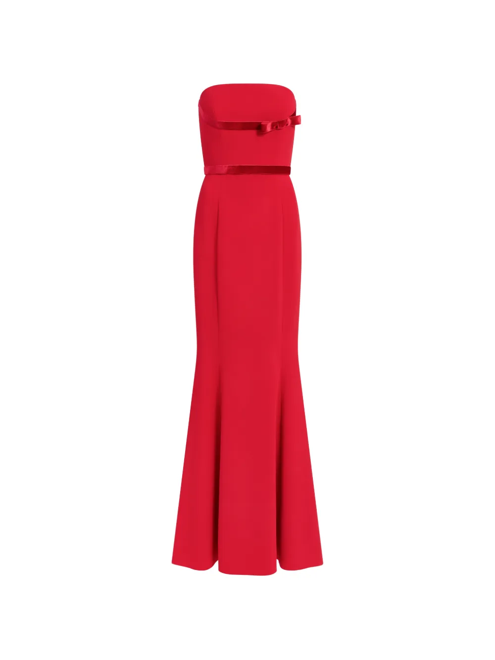 Jenny Packham Pamela bow-detail strapless maxi dress - Rosso