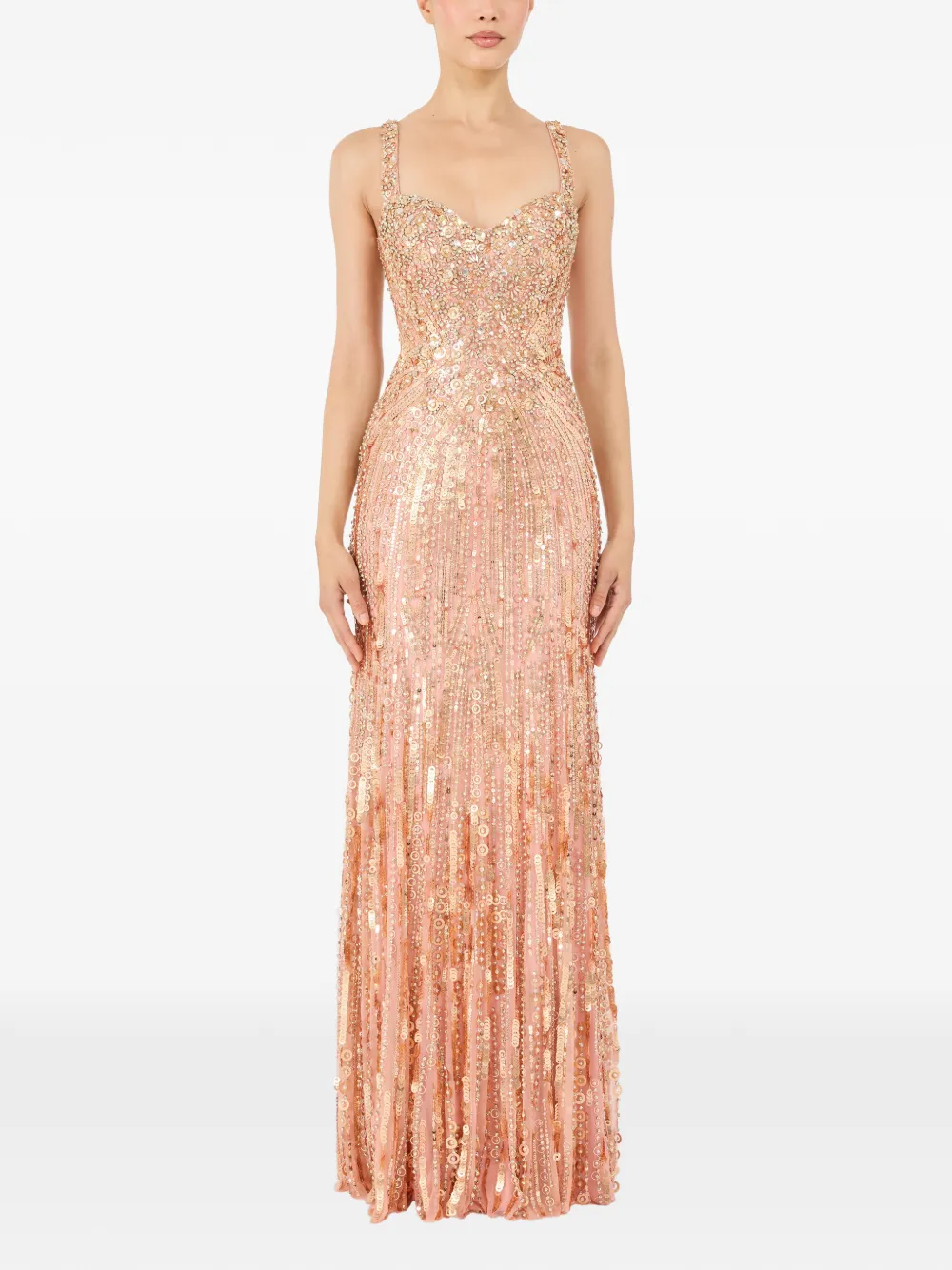Jenny Packham Da Vinci jurk met pailletten Goud