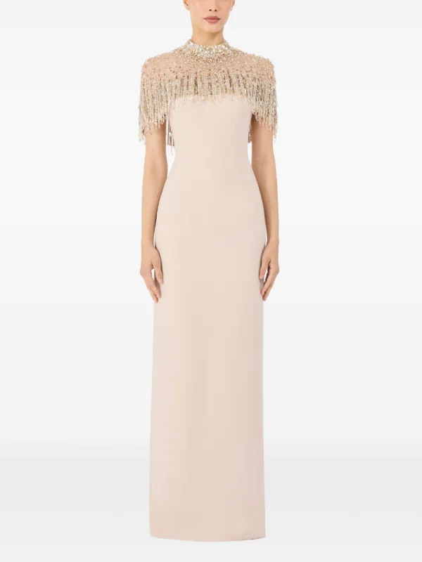 Jenny Packham Livia beaded-embelishment Maxi Dress | Neutrals
