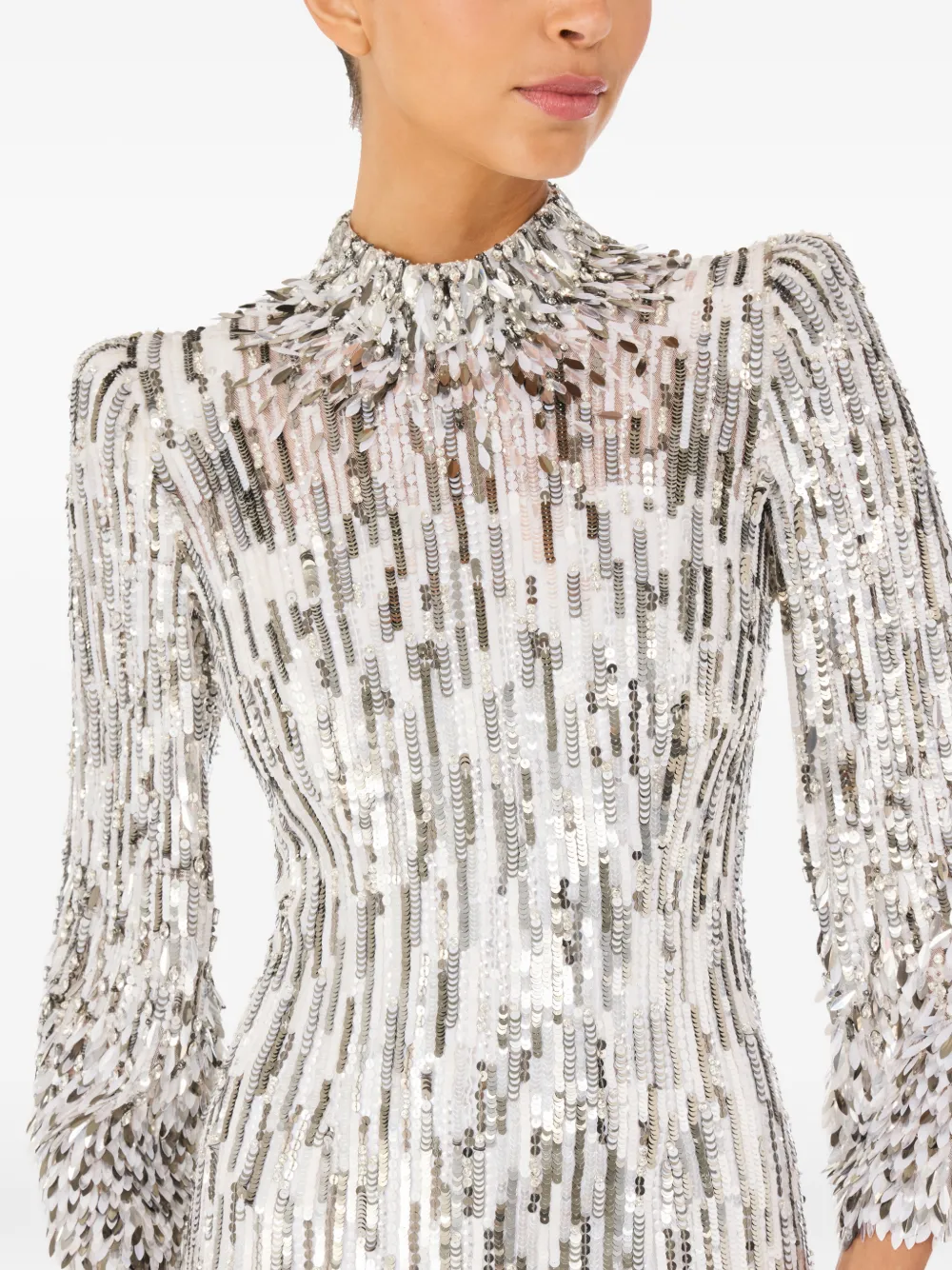 Jenny Packham Maxi-jurk verfraaid met pailletten Wit