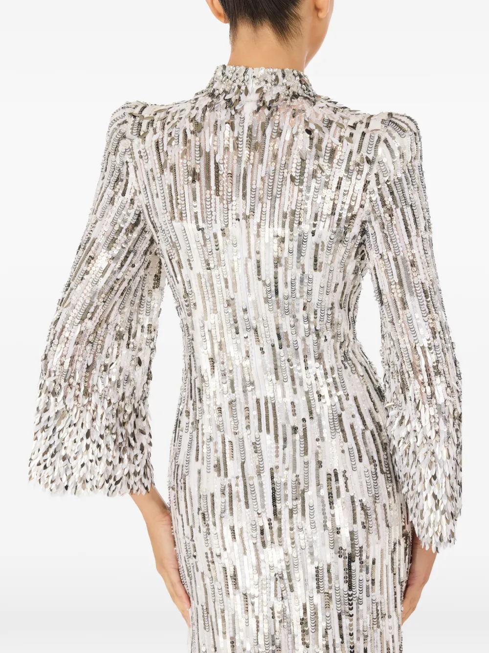 Jenny Packham Maxi-jurk verfraaid met pailletten Wit