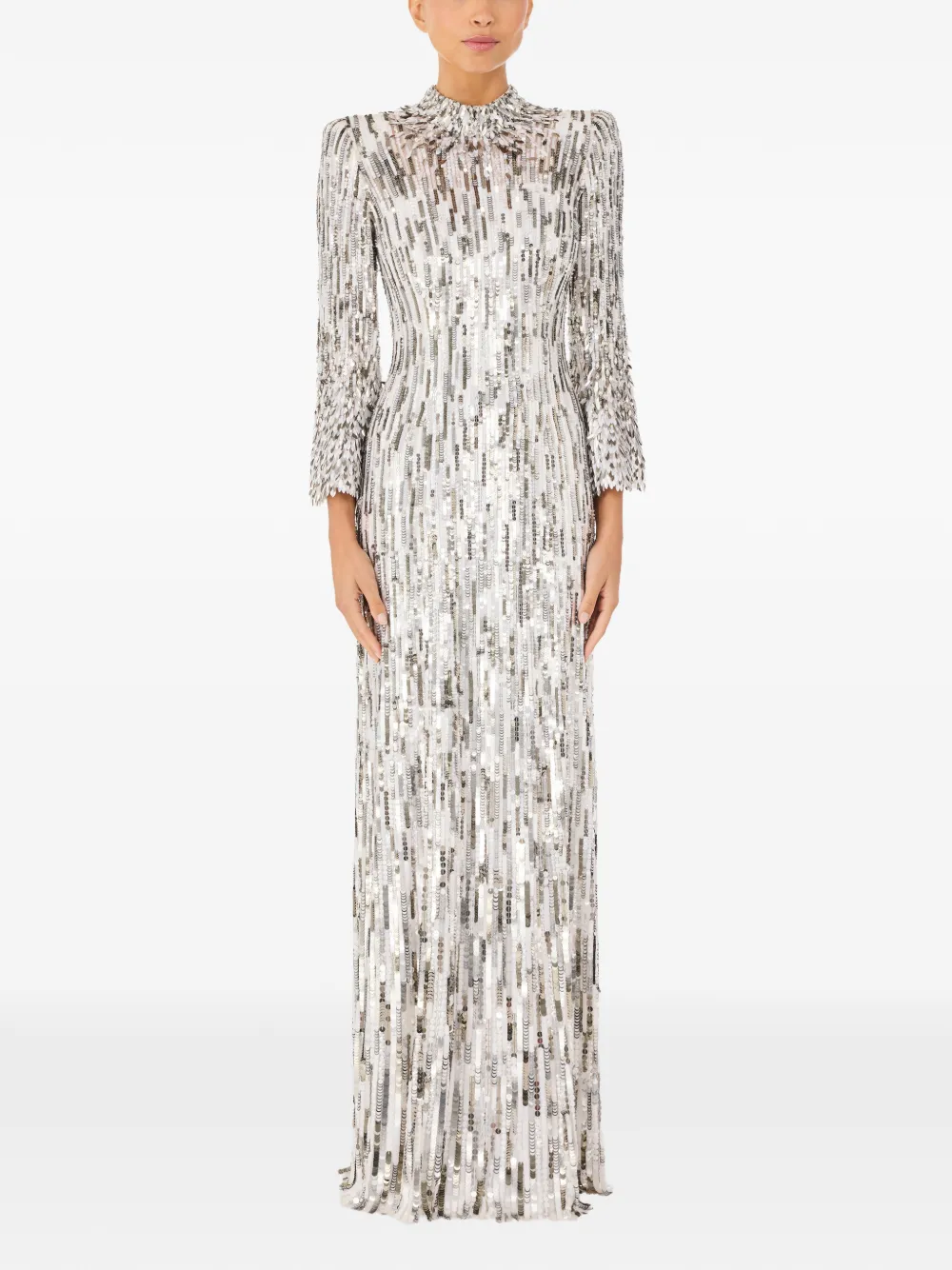 Jenny Packham Maxi-jurk verfraaid met pailletten Wit