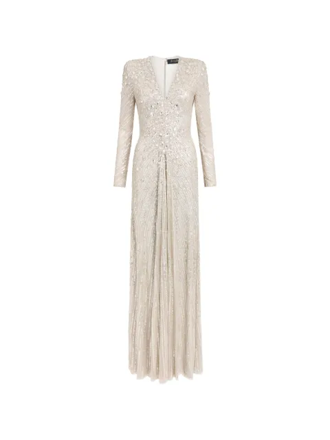 Jenny Packham vestido Eve bordado con lentejuelas y cuello en V 