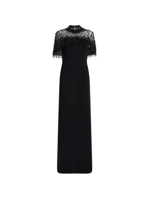 Jenny Packham Livia beaded-embellishment zip-up maxi dress