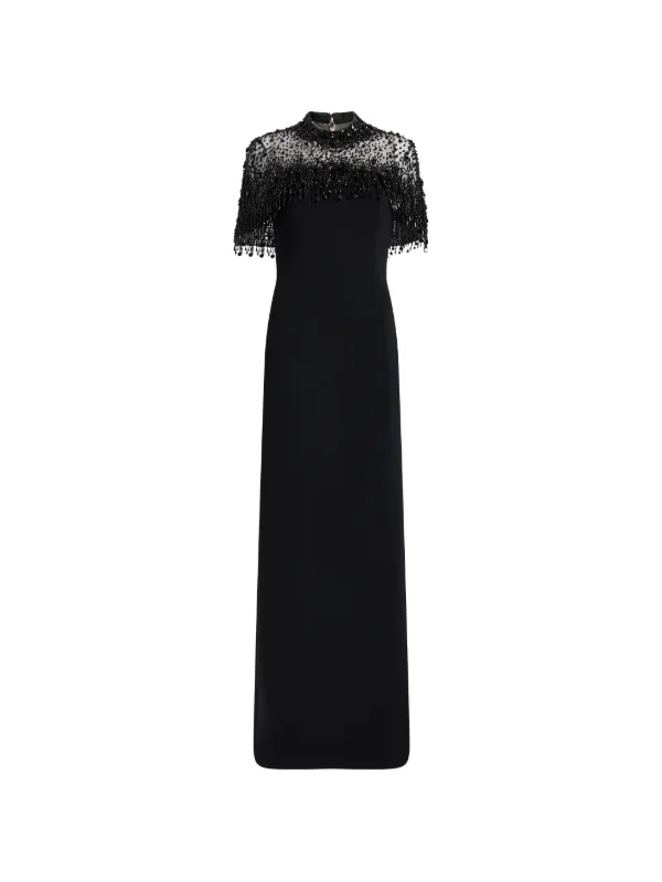 jenny packham black dress Jenny Packham Pearle Cape Gown