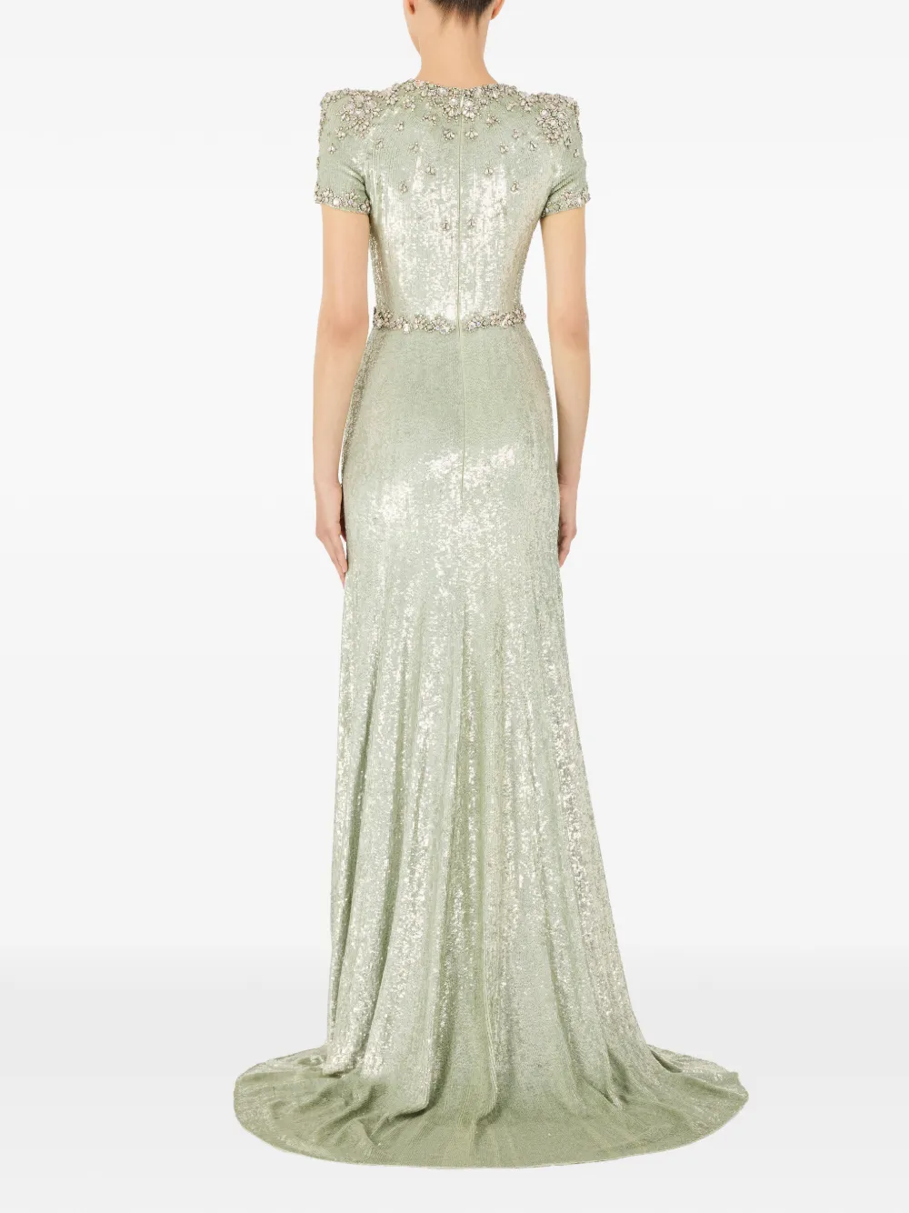 Jenny Packham Lombard verfraaide jurk Groen