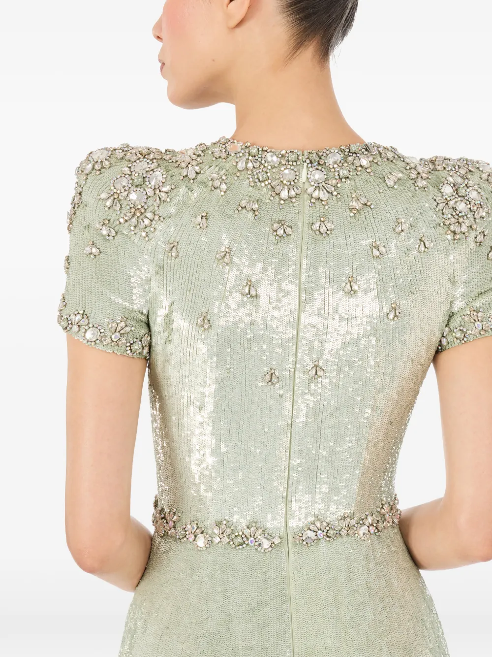 Jenny Packham Lombard verfraaide jurk Groen