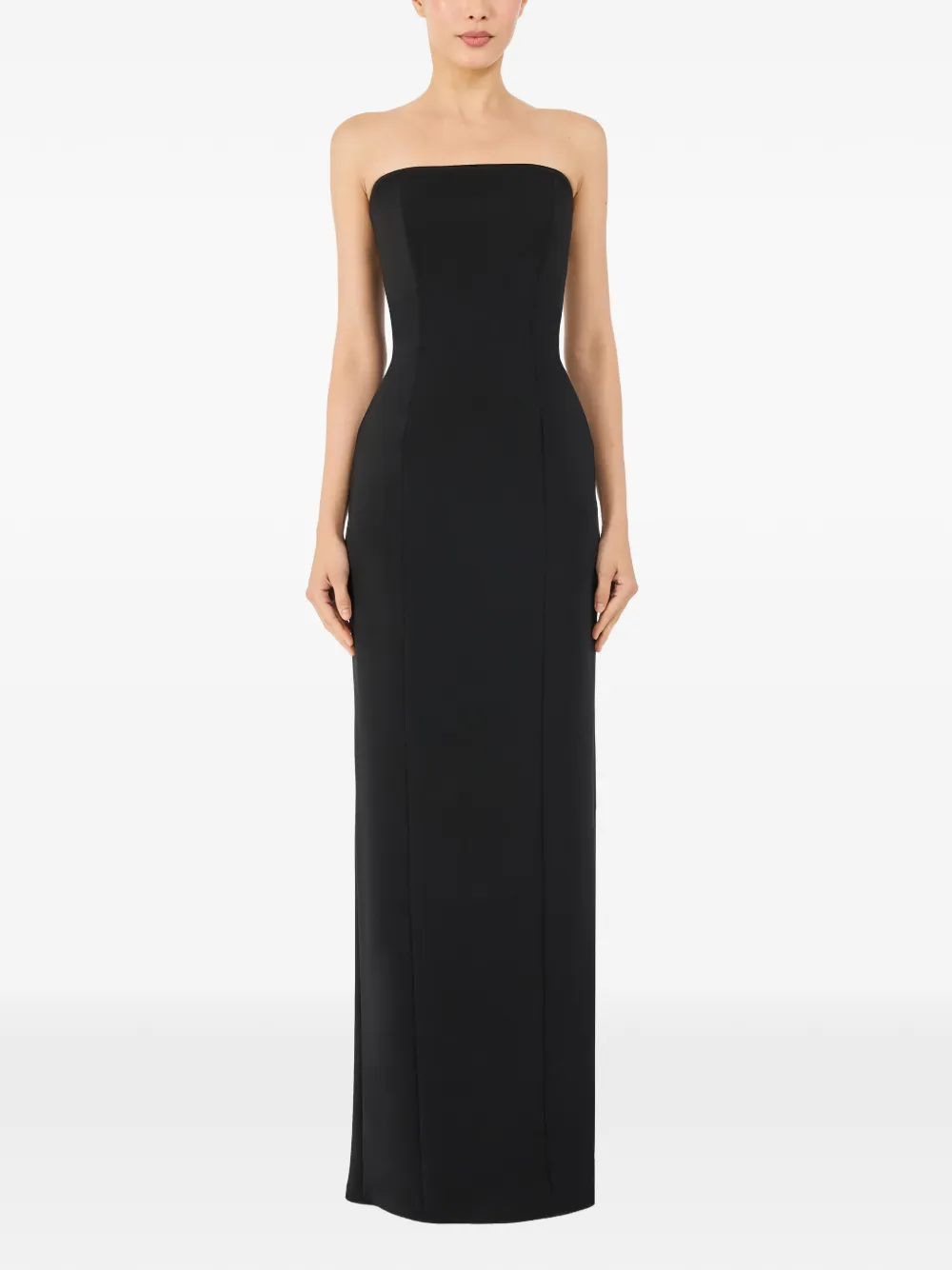 Jenny Packham Estelle strapless maxi-dress Zwart