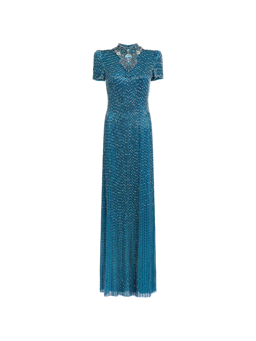 Jenny Packham Abito lungo Amber con decorazione - Blu