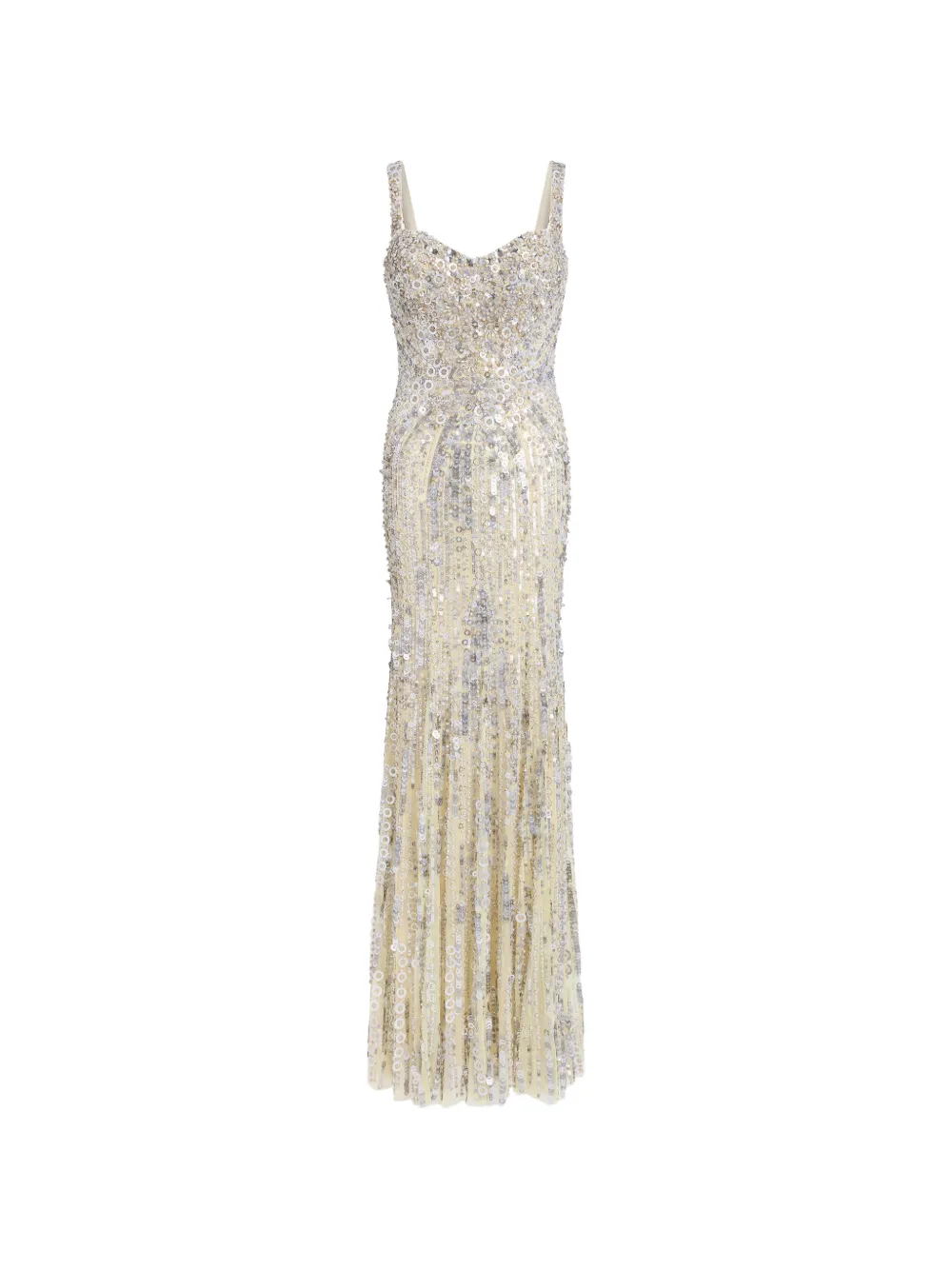 Jenny Packham Da Vinci sequin-embellished dress - Toni neutri