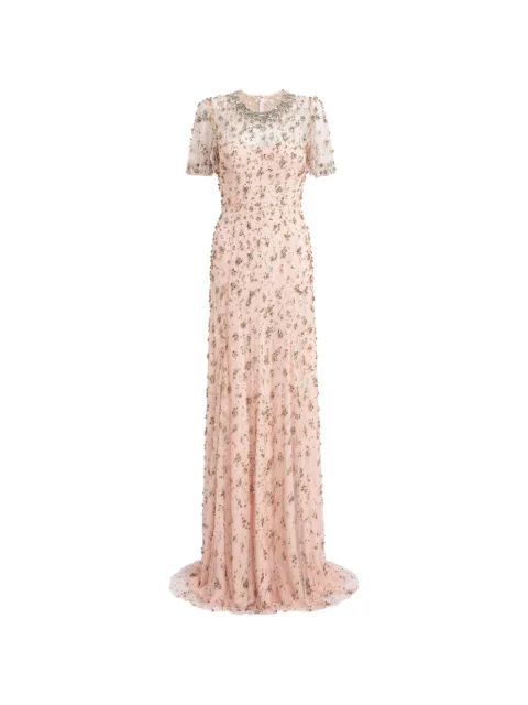 Jenny Packham 珠饰超长连衣裙