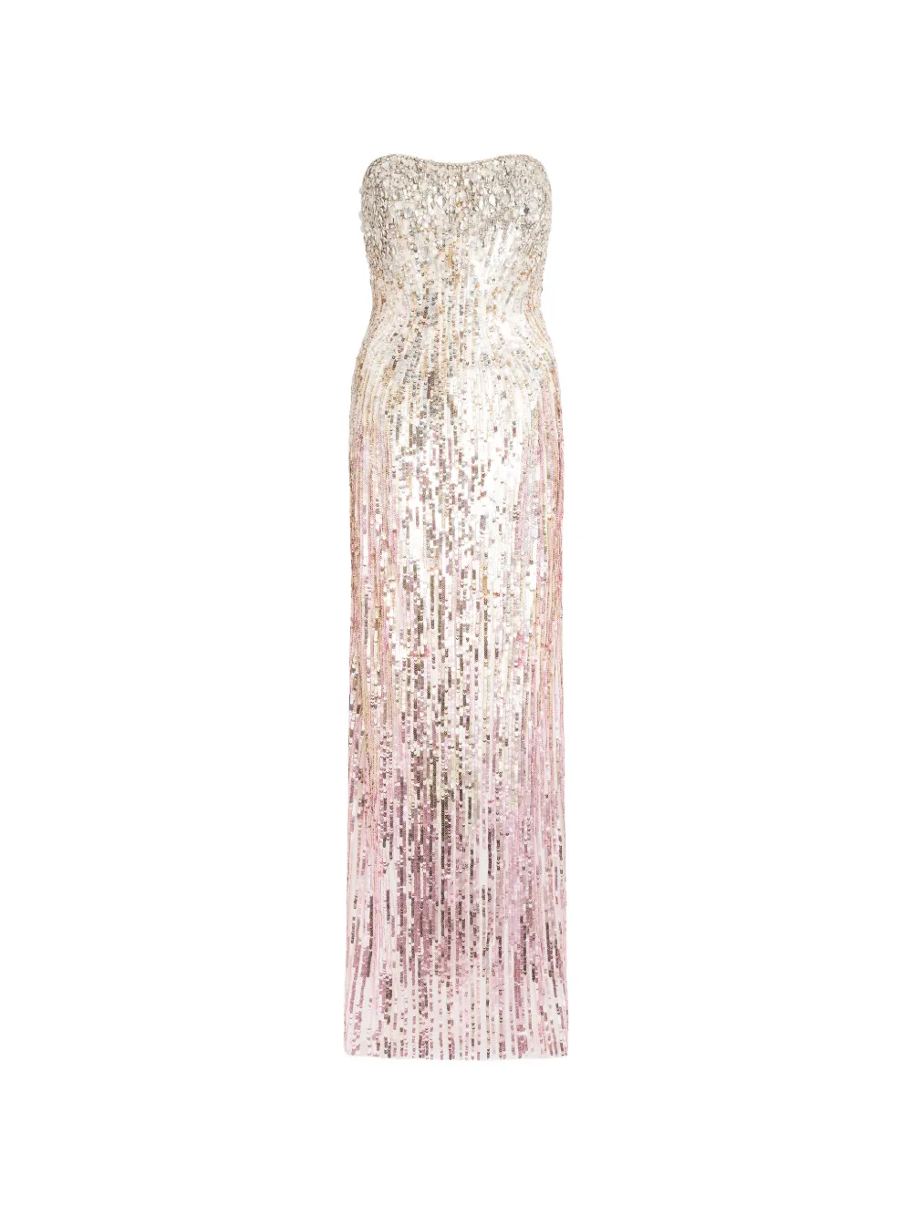 Jenny Packham Cesonia verfraaide maxi-jurk Grijs