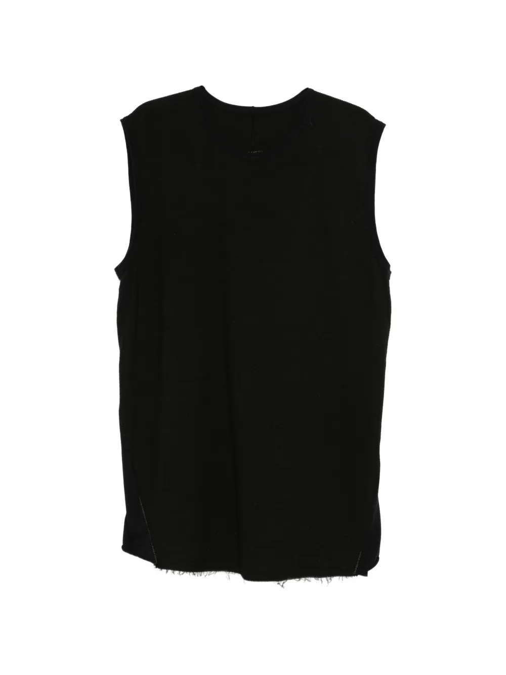 69 BY ISAAC SELLAM frayed-hem tank top - Nero