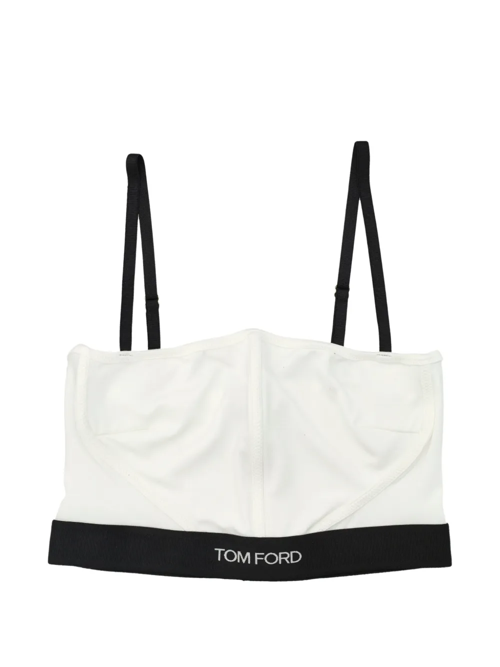 TOM FORD logo-band top - Bianco