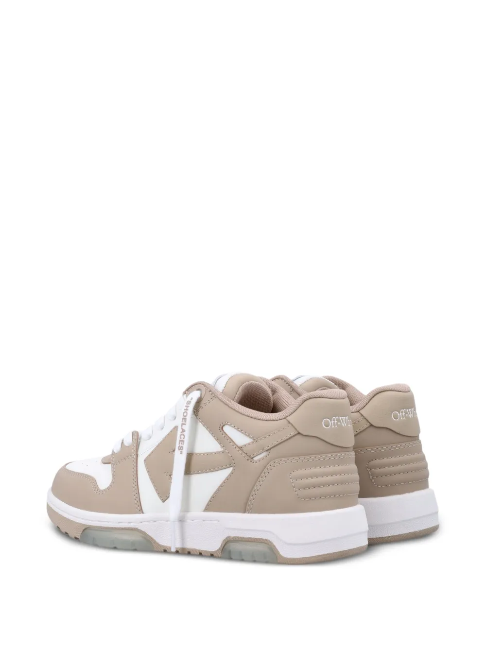 Off-White leather sneakers Beige